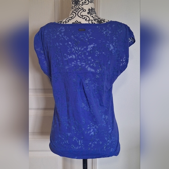 Columbia size M purple short sleeve shirt - Picture 3 of 6